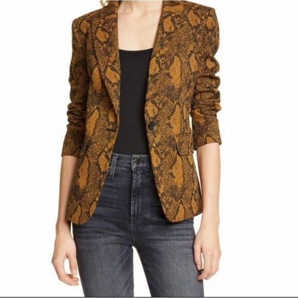 Joie Anilah Blazer Mesa Snakeskin/Python Print - Picture 1 of 5